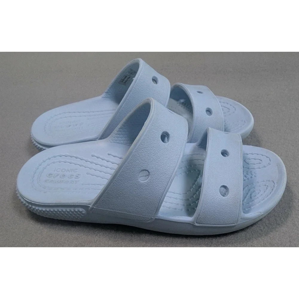 Crocs Sandals Kids 11 Blue Classic Iconic Comfort Two Strap Lightweight